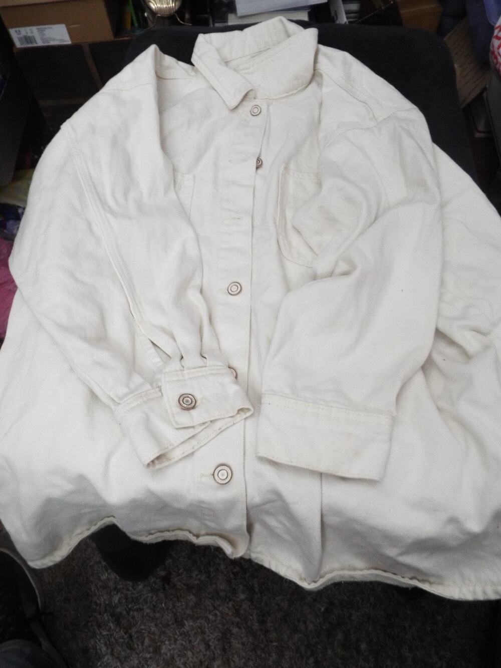 Denim Co. Primark Womens Shirt UK 20 US 16 Cream Denim